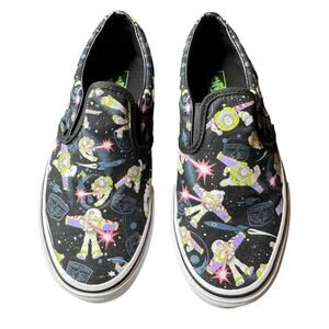 Vans Disney Pixar Toy Story Buzz Lightyear Slip-On Shoes Kids Size 5Y
